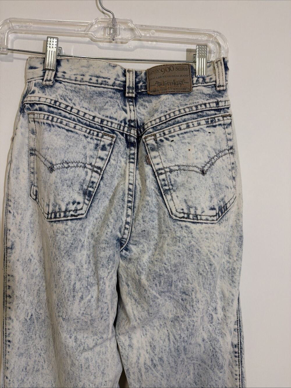 Vintage Levis 900 Series Jeans Juniors 5 Acid Wash Blue High Rise Tapered 80s